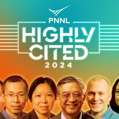 Photograph composite reads "Highly Cited 2024" and includes headshots of several researchers.