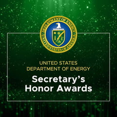 Graphic with the Department of Energy logo and the words, 