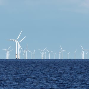 Photo of an offshore wind farm